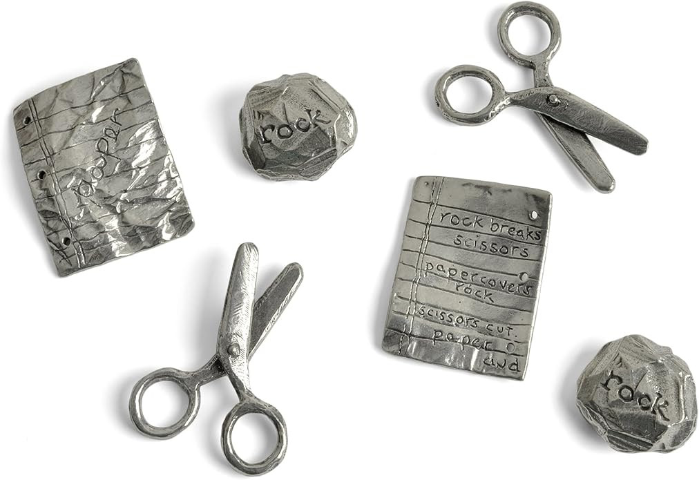 Rock Paper Scissors - RoShamBo, 2 Sets of Pieces - Cynthia Webb Designs Fine Pewter Handcrafted i... | Amazon (US)