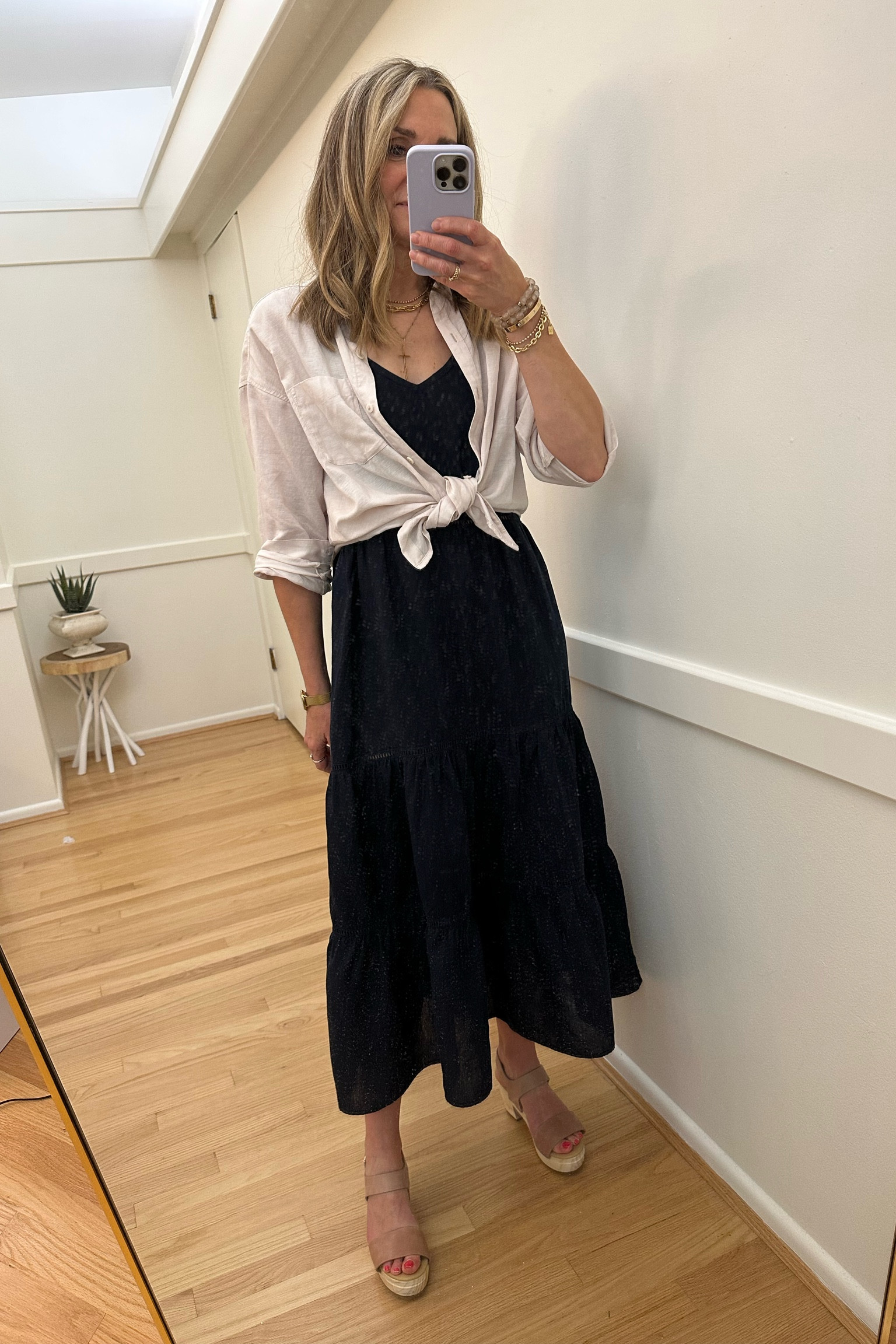 Summer ootd! Navy linen midi dress, linen shirt, summer dress, casual dress, splendid, wedding guest dress, vacation dress, summer style 

#LTKwedding #LTKstyletip #LTKFind