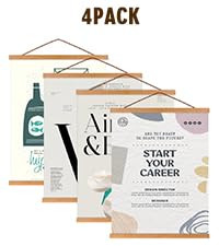 2 Pack Magnetic Poster Hanger Frame, 16x24 16x22 16x20 Light Wood Wooden Magnet Canvas Artwork Pr... | Amazon (US)