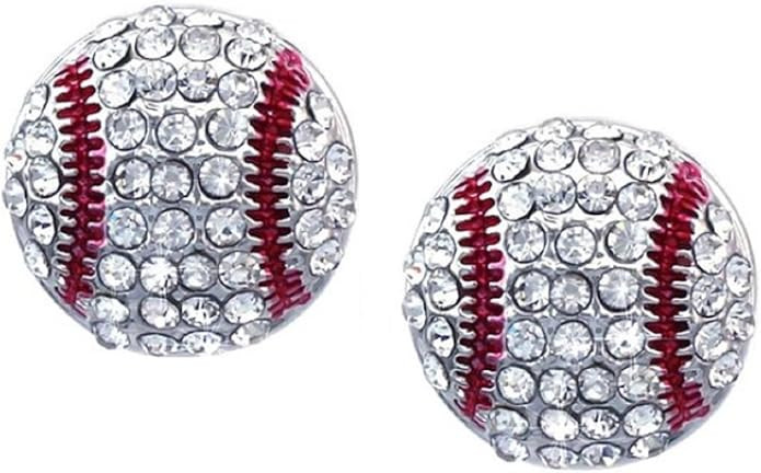 Kenz Laurenz Baseball Earrings Stud Posts | Amazon (US)
