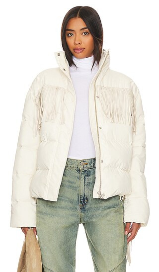 Olwen Puffer Jacket in Ecru | Revolve Clothing (Global)