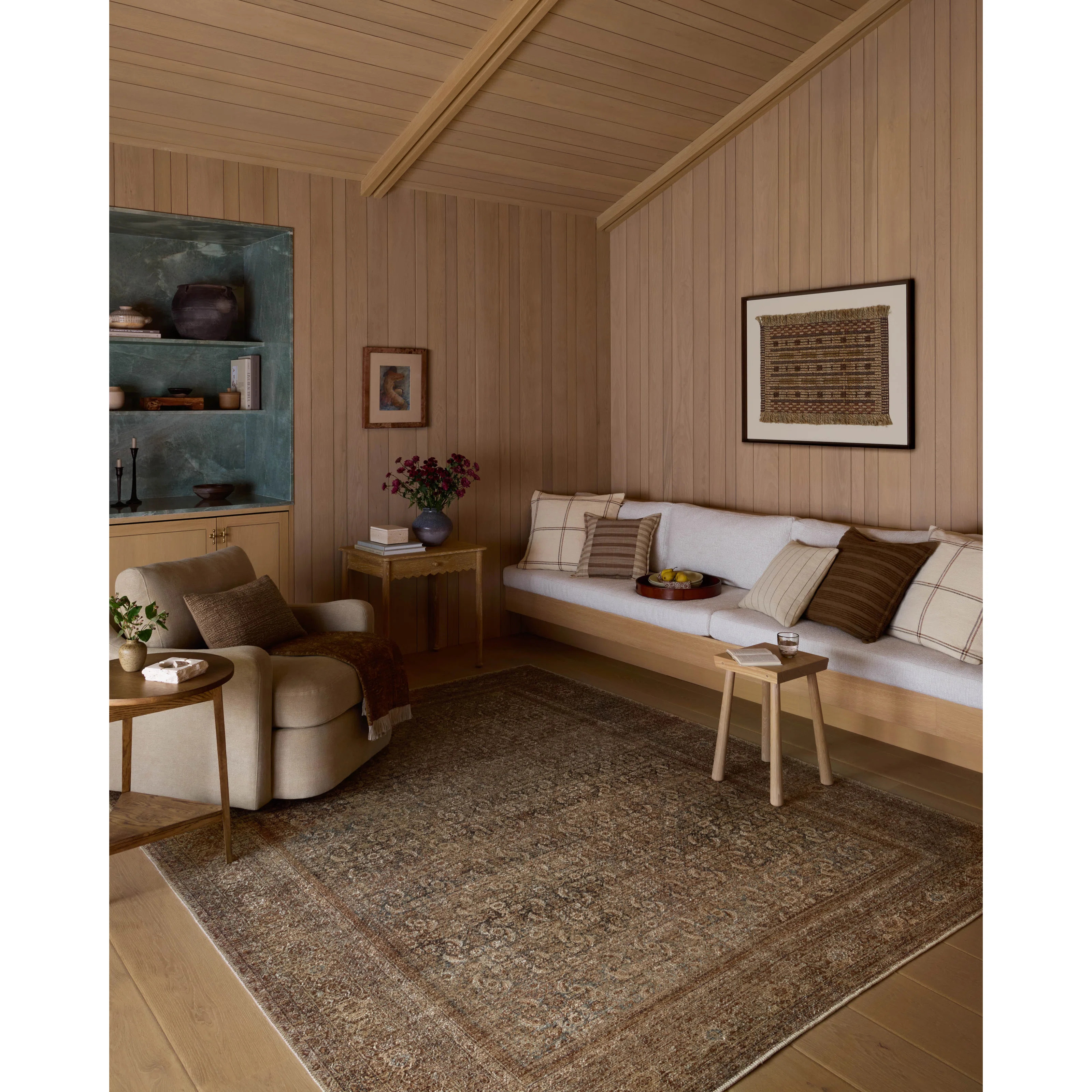 Amber Lewis x Loloi Cambria Ocean / Bark Area Rug | Wayfair North America