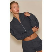 Grey Fitted Jacket | PrettyLittleThing US