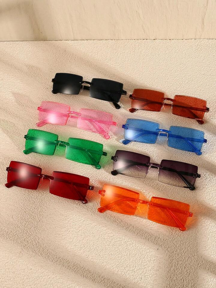 1 Pair Of Colorful Trendy Sunglasses, Unisex, Suitable For Vacation, Party, And Daily Life. | SHEIN