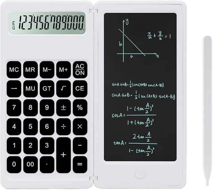 Desk Calculator, Desktop Small Calculators with Writing Notepad, Basic 4-Function Math Large Butt... | Amazon (US)