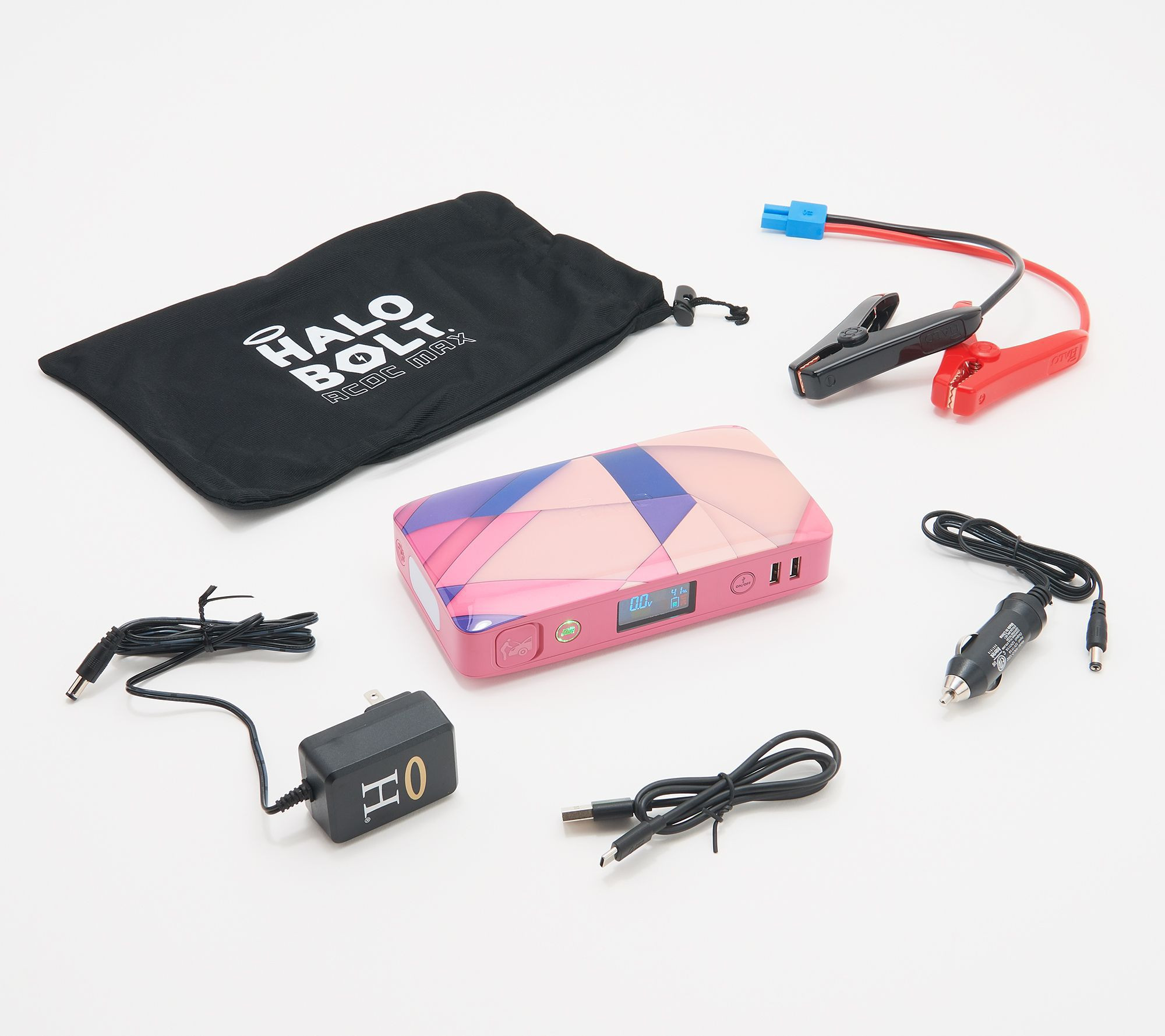 HALO Bolt ACDC MAX Jump Starter, Charger, Outlet & LCD Screen - QVC.com | QVC