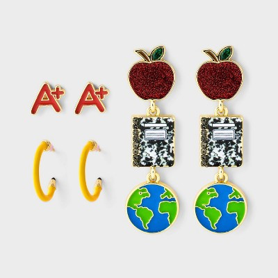 SUGARFIX by BaubleBar Today's Assignment Earring Set 3pc - Multicolor | Target