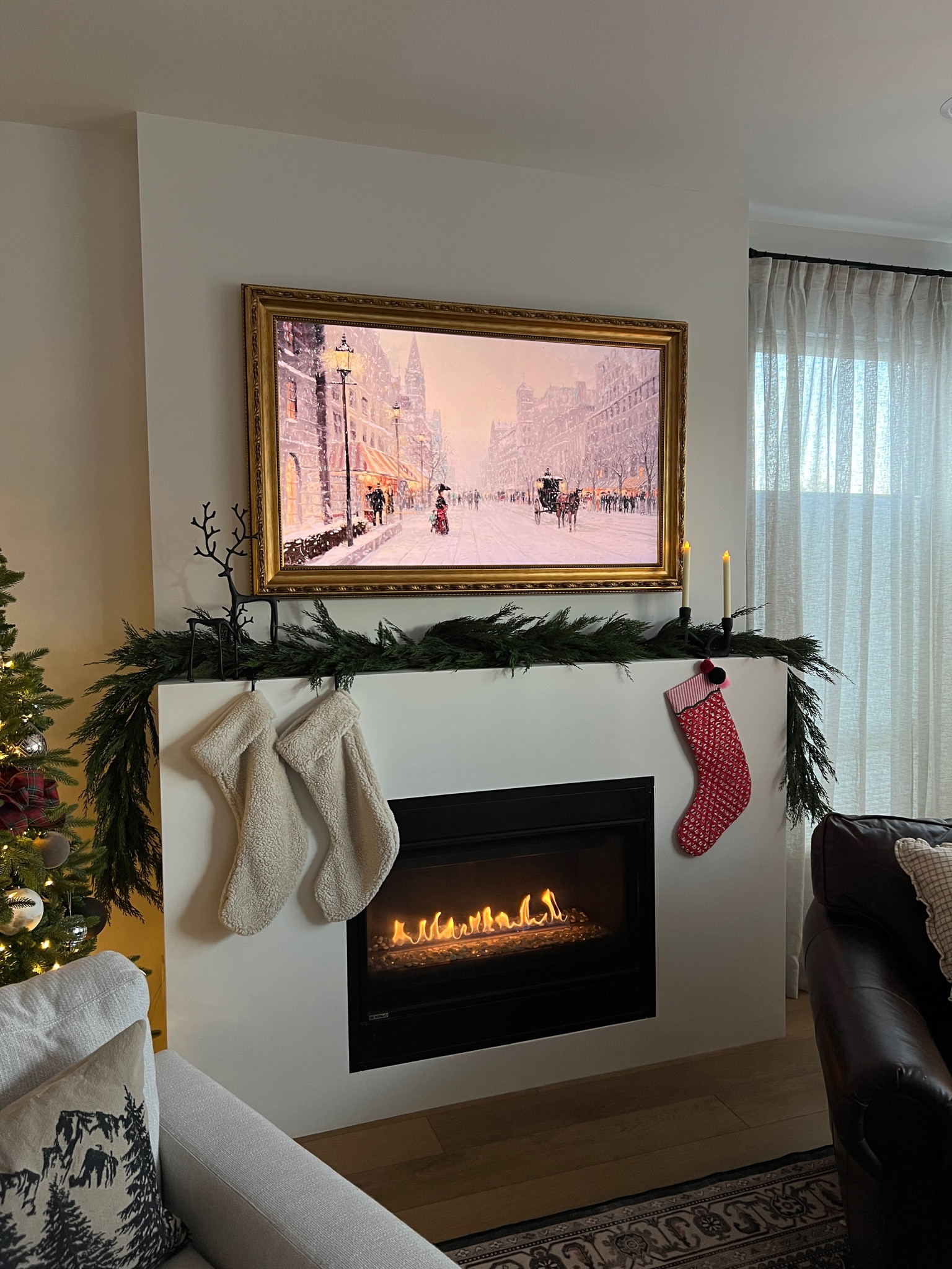 Tv is 55” 

#LTKHoliday #LTKhome