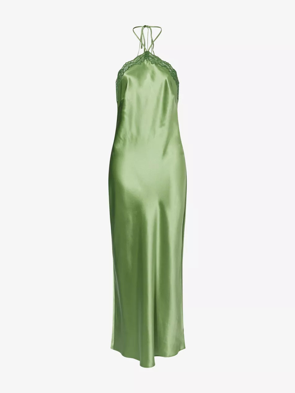 Aara Halter-Neck Silk Midi Dress | Selfridges