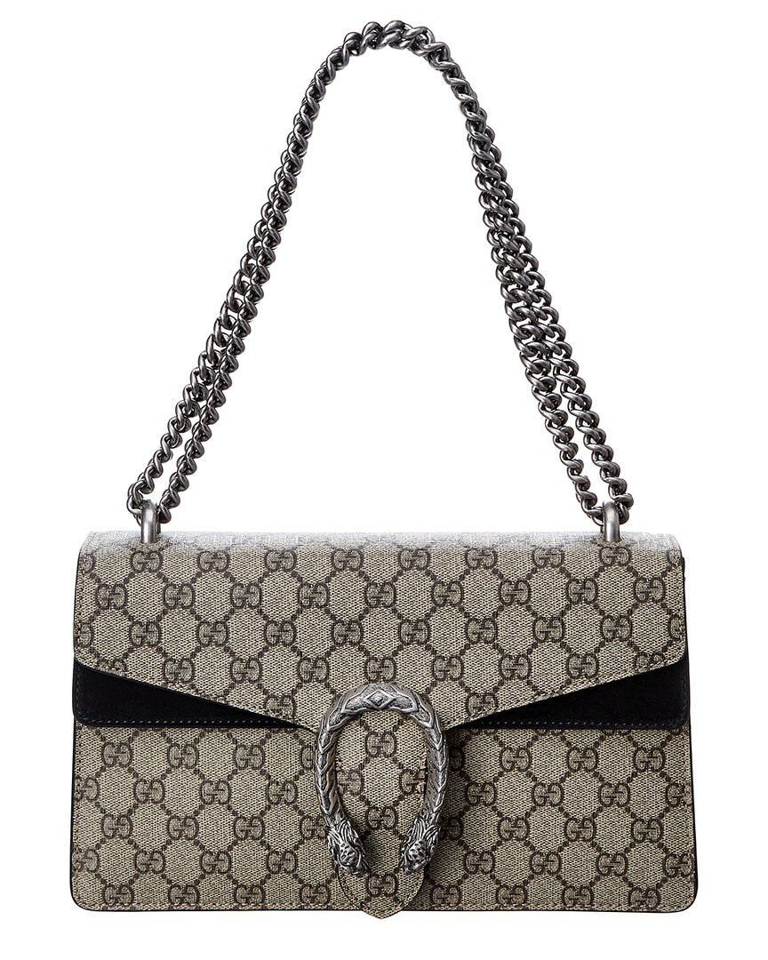 Gucci Dionysus Small GG Supreme Canvas & Suede Shoulder Bag | Gilt