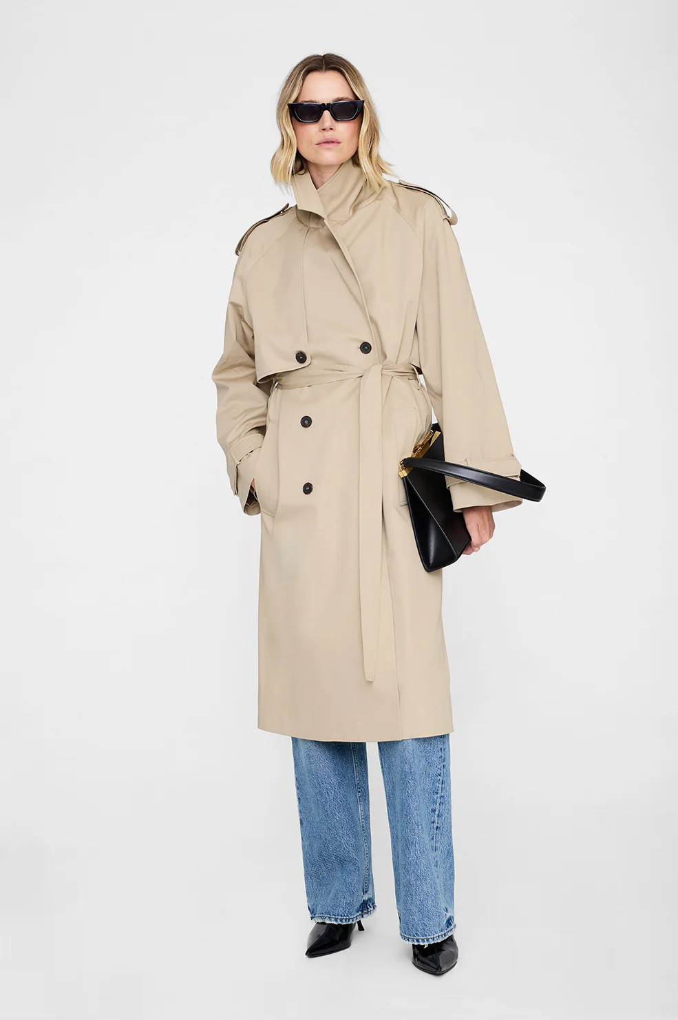 Rickie Maxi Trench - Beige | Anine Bing