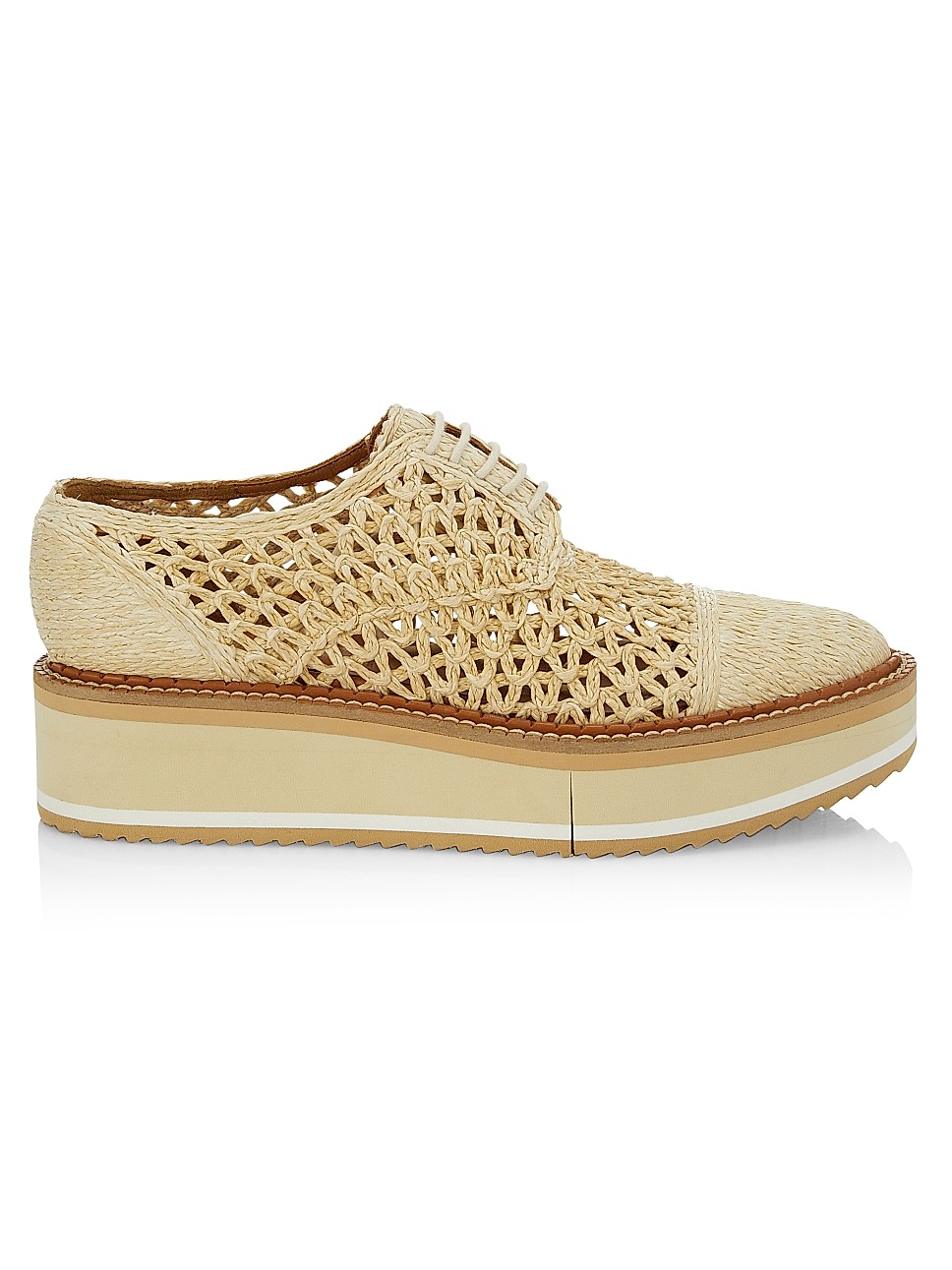Clergerie Borril Woven Platform Oxfords | Saks Fifth Avenue