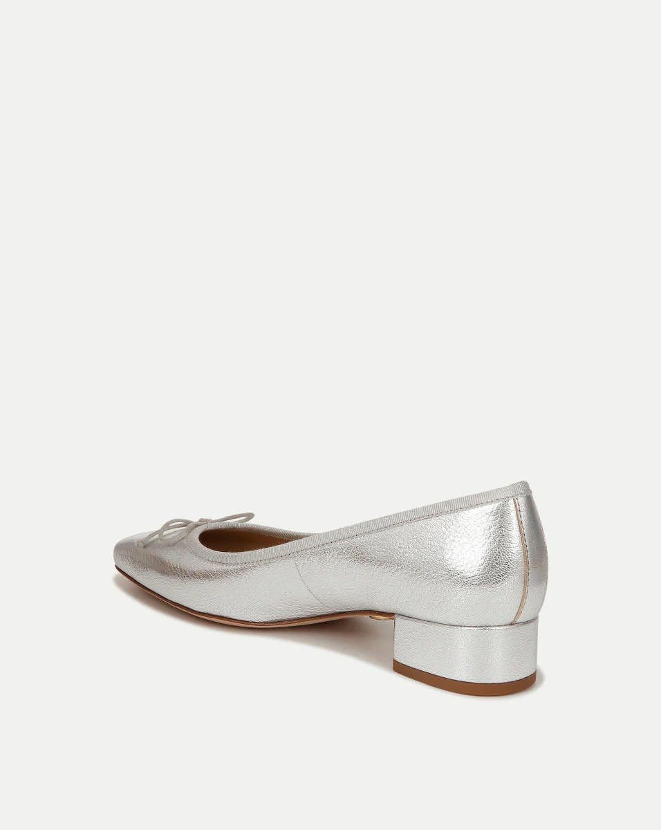Cecile Metallic Leather Ballet Pump | Veronica Beard