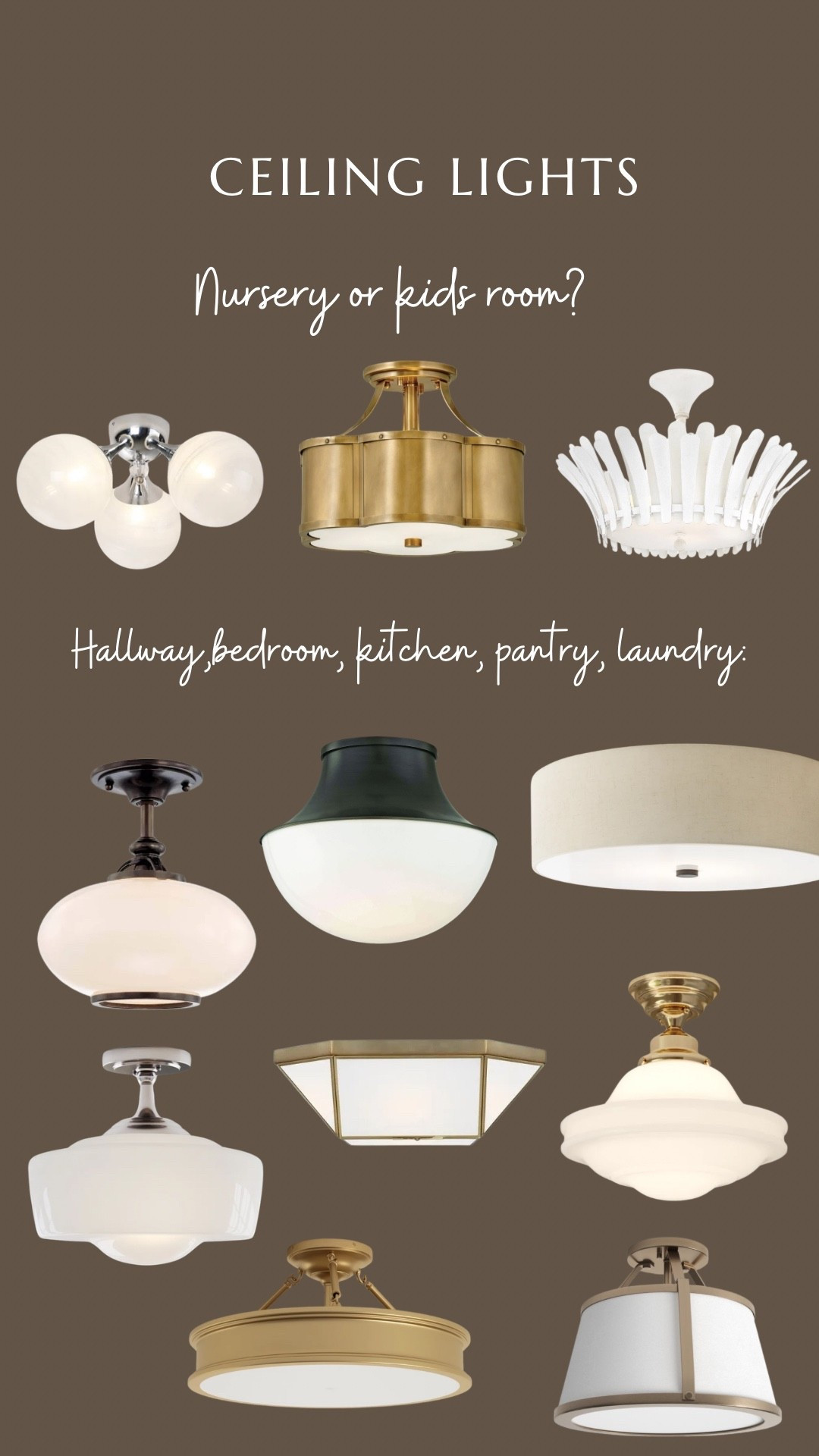 Flush mounts / boob light replacements 

#LTKHome