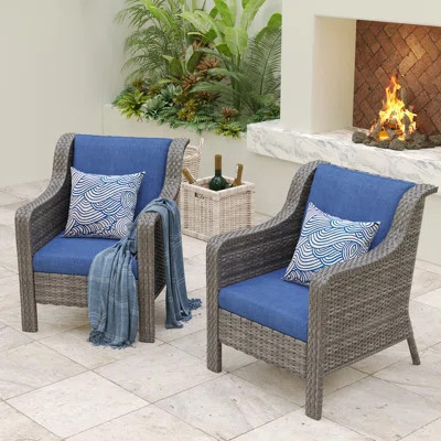 Sidar 2 - Person Patio Chair with Cushions | Wayfair North America