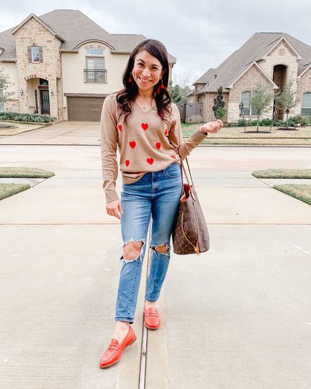 Valentine’s Day sweater! Similar sweaters and updated trend-right jeans and loafers linked. ❤️💗 An old post revived. 🫶

#LTKstyletip #LTKshoecrush #LTKunder50
