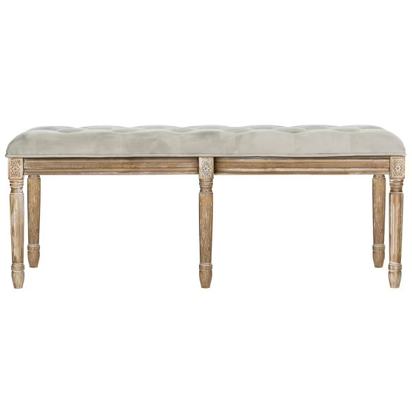 Rocha Tufted Traditional Wood Bench - Safavieh® | Target