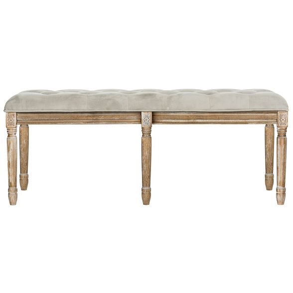 Rocha Tufted Traditional Wood Bench - Safavieh | Target