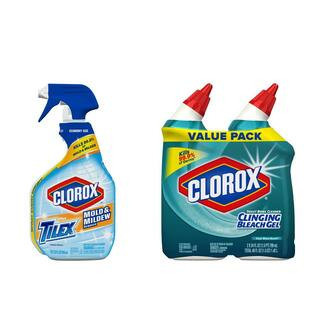 Plus Tilex 32 oz. Mold and Mildew Remover and 32 oz. Toilet Bowl Clinging Bleach Gel Bundle | The Home Depot