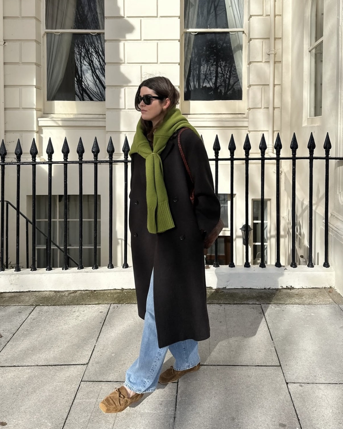 Adding a pop of green to this black coat, old La Ligne jumper, similar linked below 

#LTKwinter #LTKstyletip