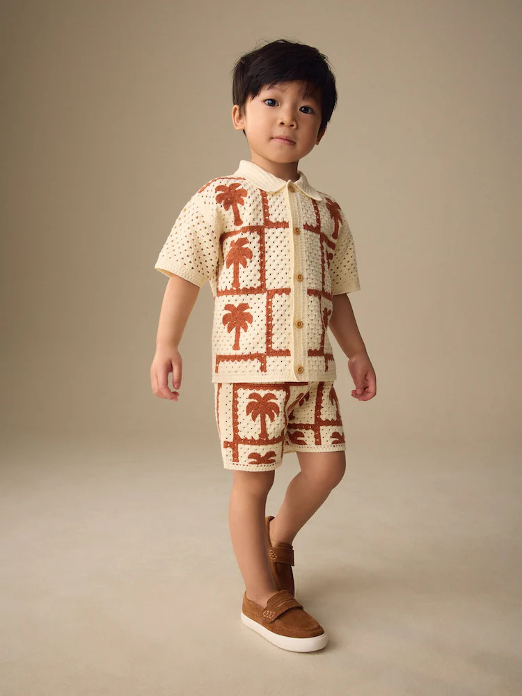 Rust Brown Crochet Palm Tree Set (12mths-7yrs) | Next US