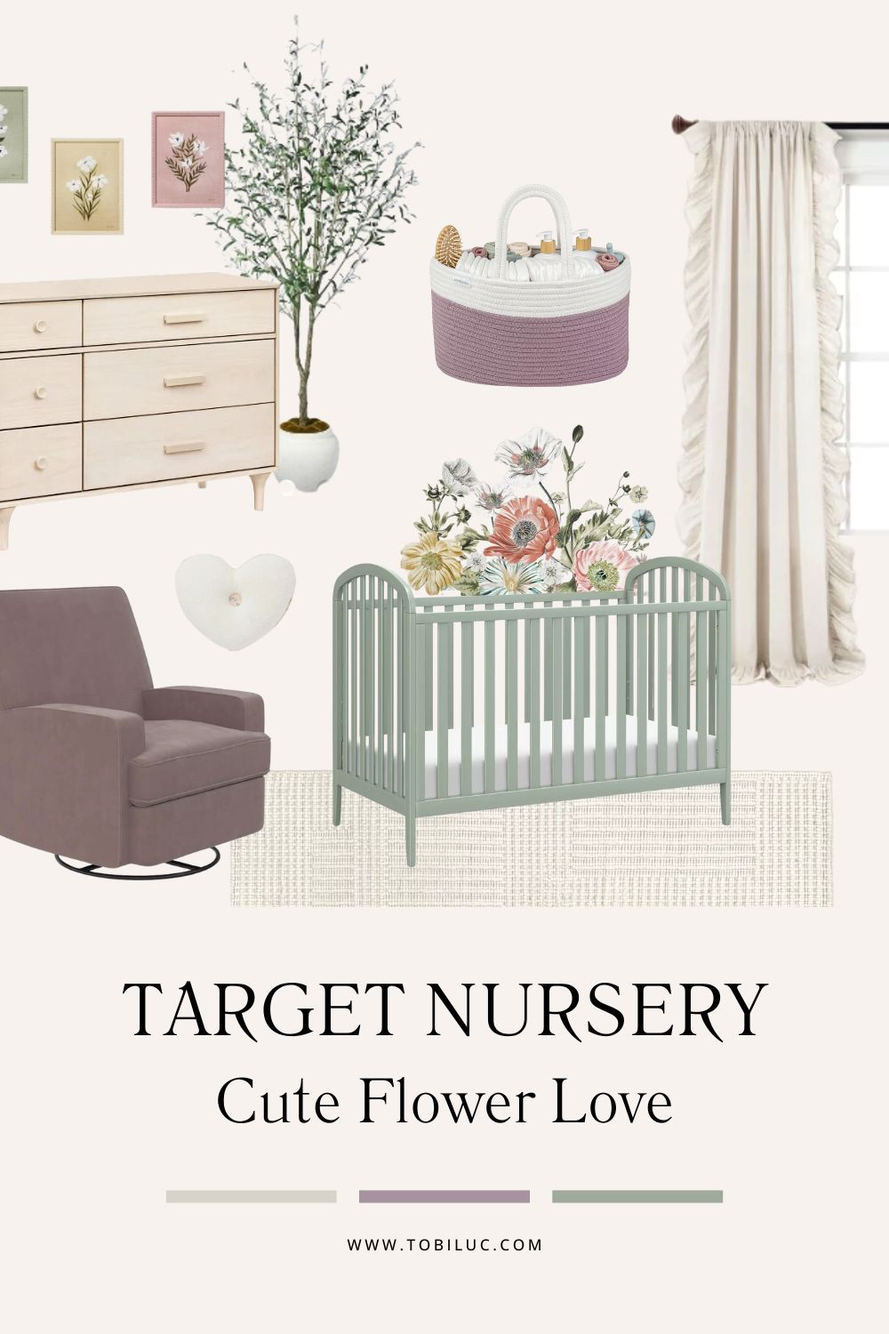 Cute Flower Love Target Nursery Inspiration, 2025. Floral Details, Beige, Blush and Sage Colors. 

 #LTKHome #LTKBaby #LTKBump