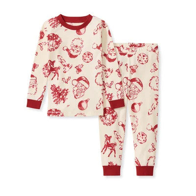 Nostalgic Christmas Family Matching Organic Cotton Two-Piece Pajamas | Burt's Bees Baby