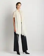 Crystal Embellished Featherweight Cashmere Silk Wrap | Quince