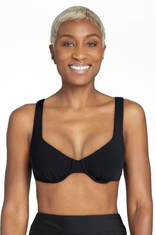 Time and Tru Women's and Women's Plus Size Ribbed Underwire Bikini Top, Sizes XS-3X | Walmart (US)