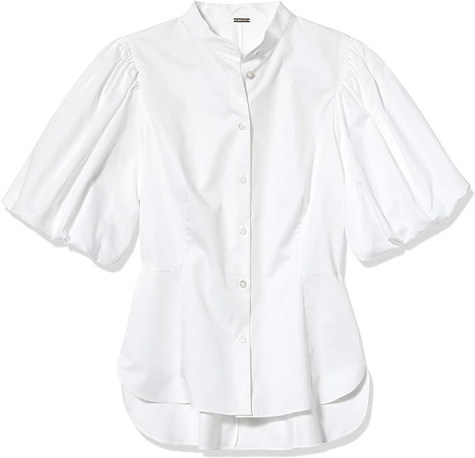 Adam Lippes Fitted Blouse in Cotton Poplin | Amazon (US)