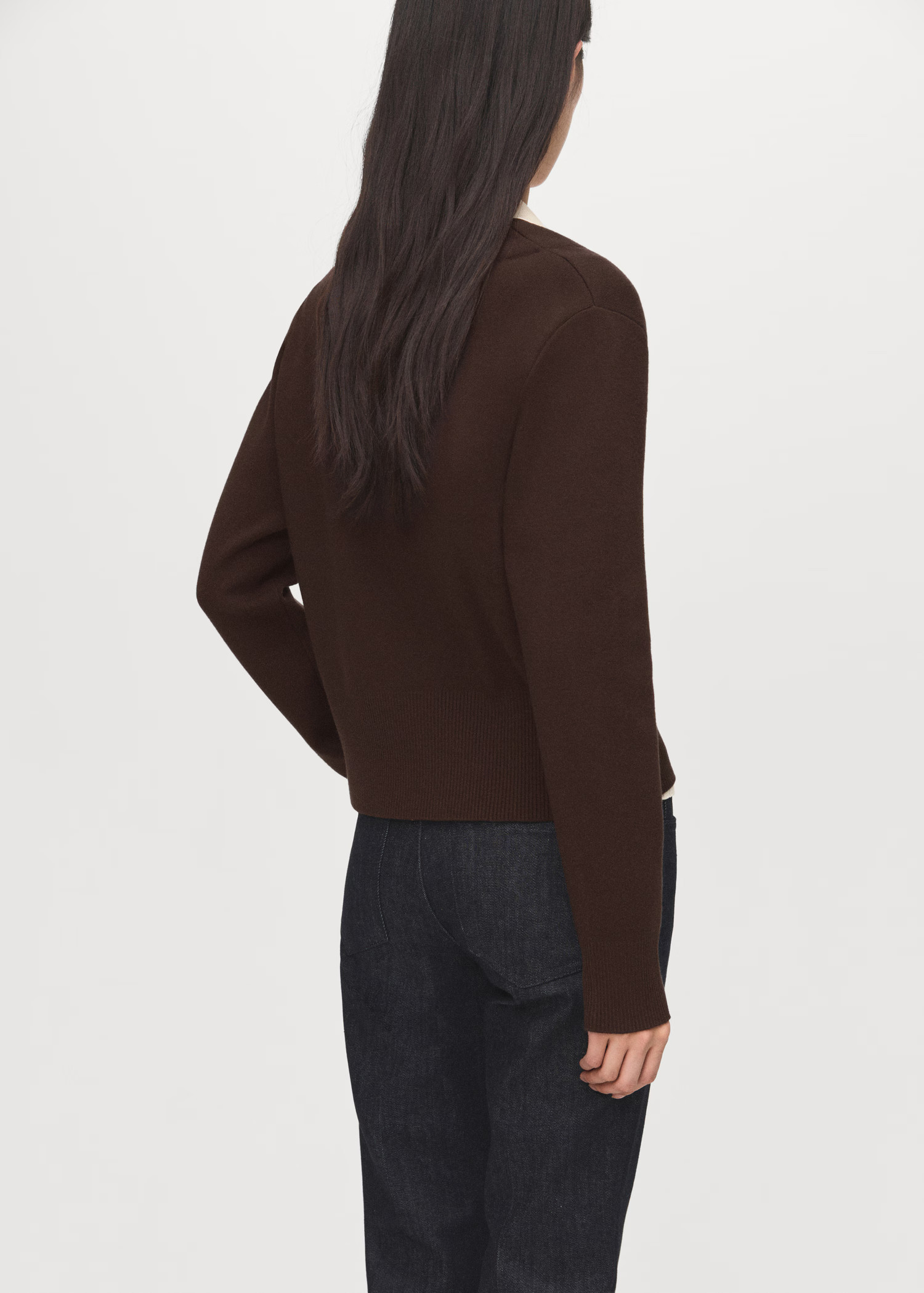 Cross-over cardigan with jewel button - Women | MANGO USA | Mango (US/MX/AU)