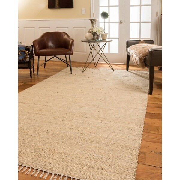 Natural Area Rugs 100% Natural Fiber Handmade Venice Jute Rectangular Rug (5' X 8') Bleach - 5' x 8' | Bed Bath & Beyond