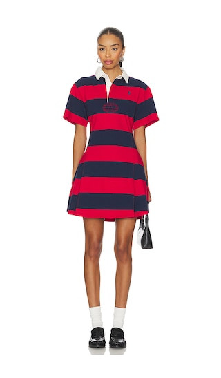 Striped Cotton Jersey Rugby Dress in Polo Sport Red & Newport Navy

        
            Polo Ral... | Revolve Clothing (Global)