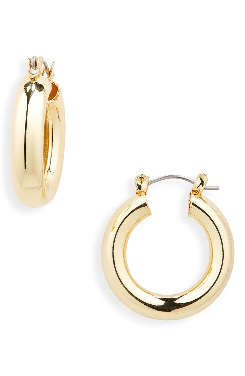 14k Gold Dipped Bold Huggie Hoop Earrings | Nordstrom