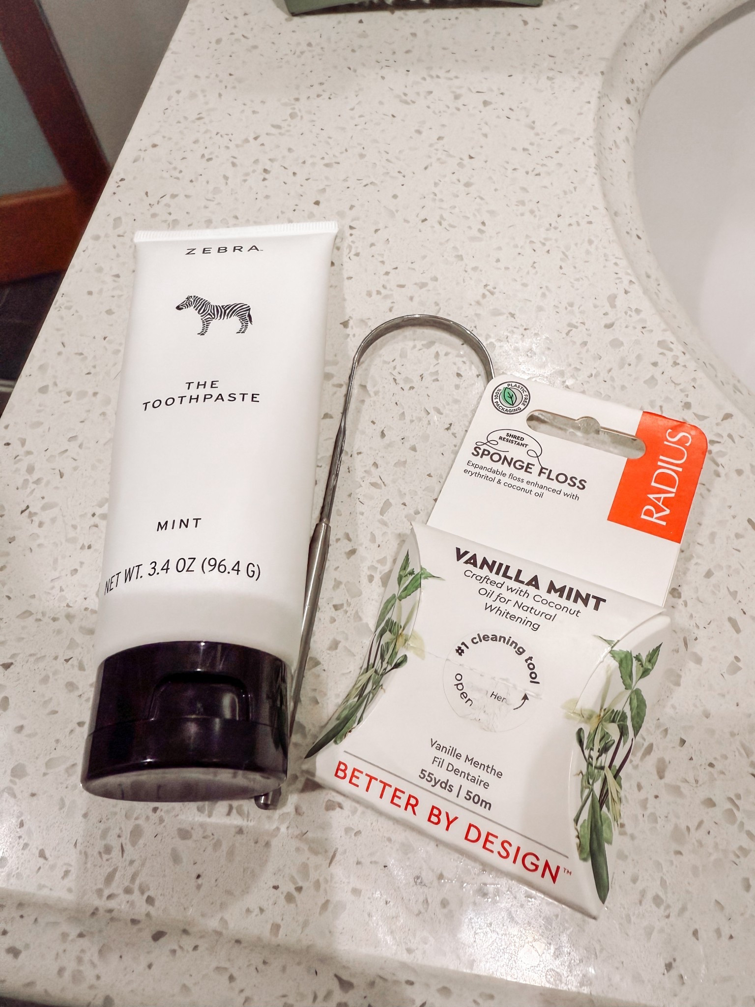 Favorite swaps for my teeth 🦷 
Toothpaste with no fluoride. Tongue scraper. And floss without plastic or PFAS!  

#LTKHome #LTKBeauty