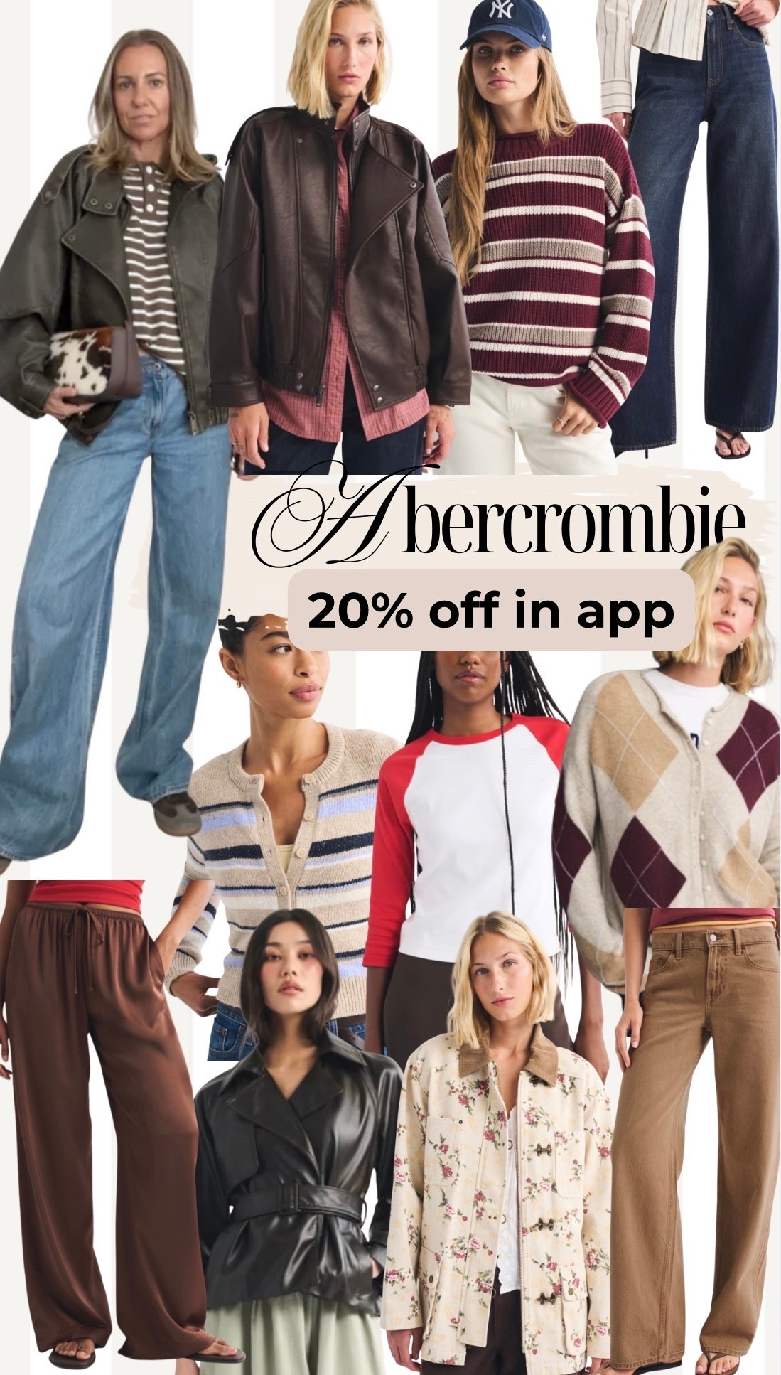 Abercrombie 20% off in app!!!

#LTKgrwm #LTKootd #LTKSaleAlert