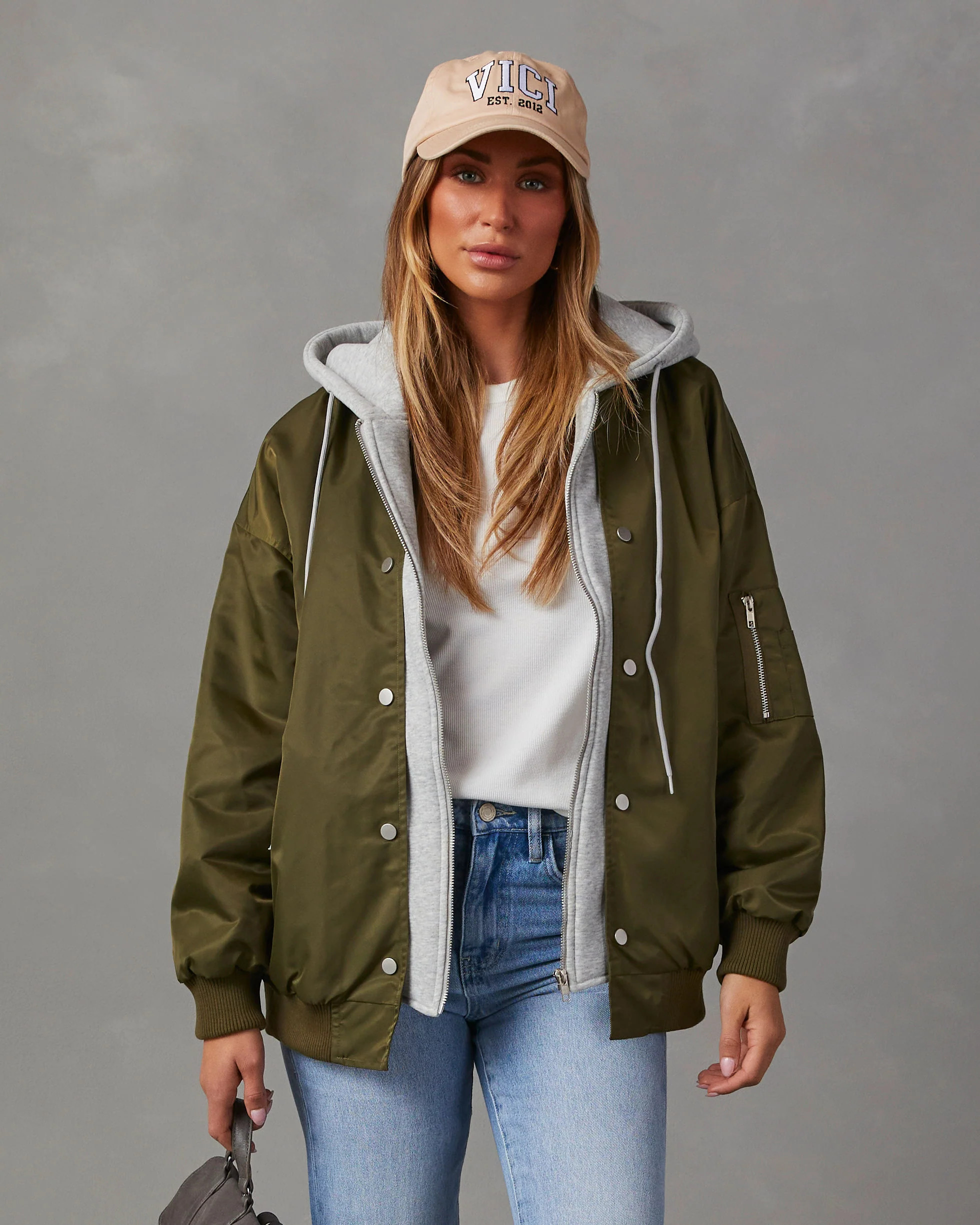 Campus Oversized Hooded Bomber Jacket | VICI