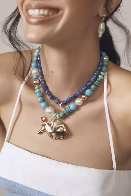 Beaded Icon Charm Necklace | Anthropologie (US)