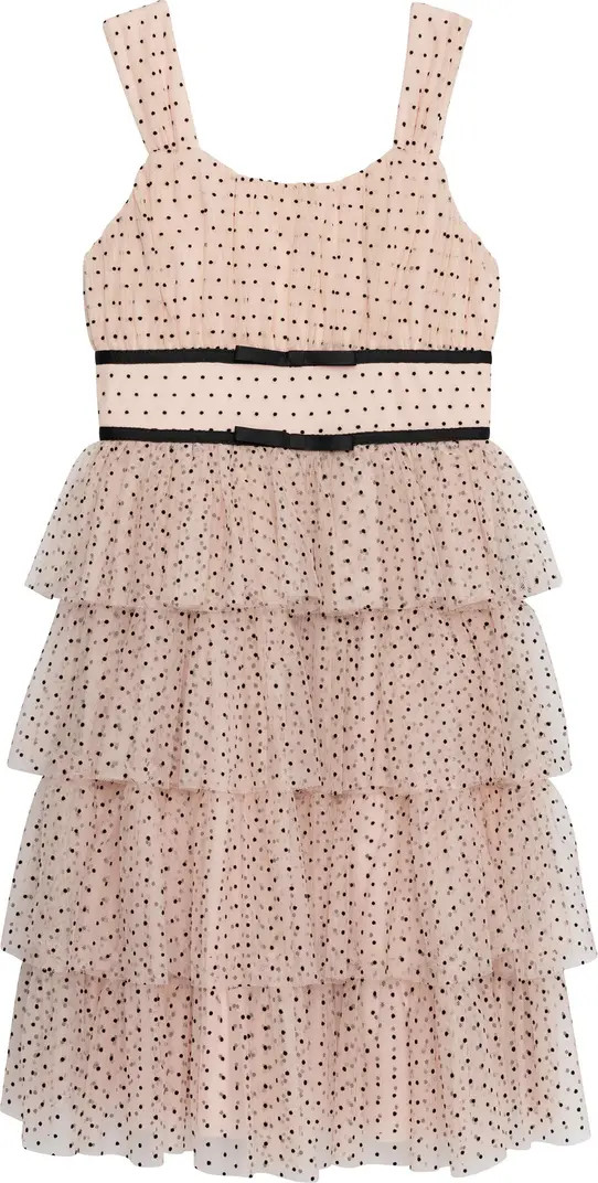Speechless Kids' Dot Flocked Tiered Dress | Nordstromrack | Nordstrom Rack