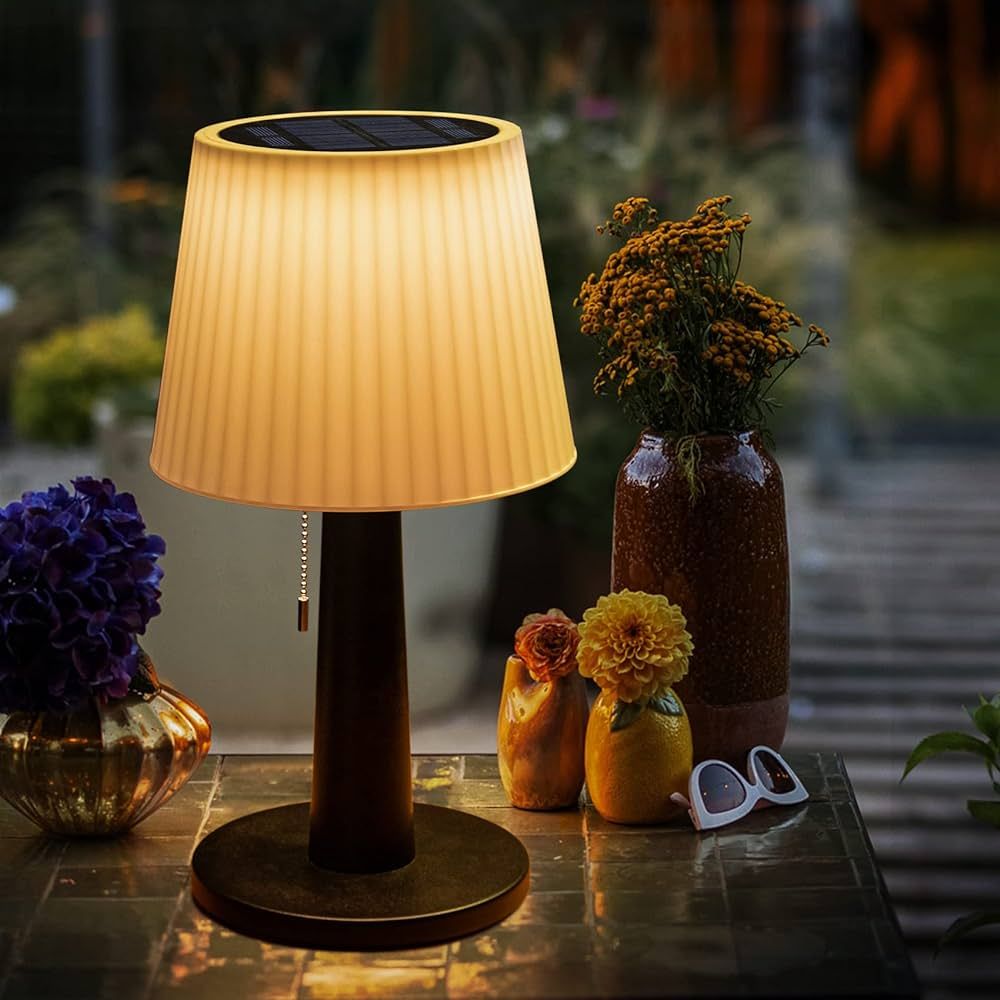 Beautyard Solar Table Lamp Outdoor Indoor - 3 Lighting Modes, Eye-Caring LED Waterproof Cordless ... | Amazon (US)