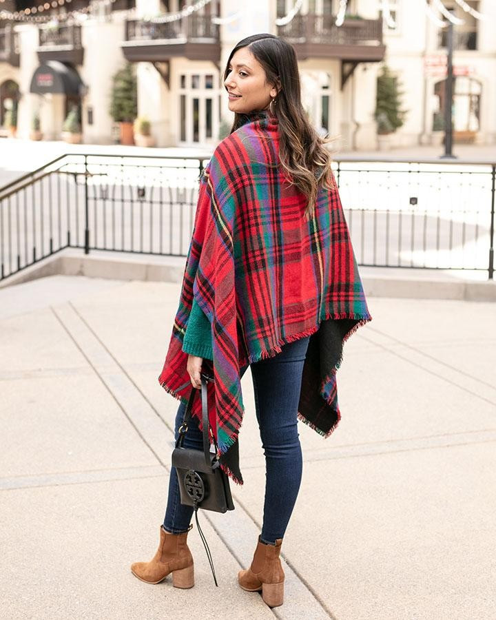 (**new item**) Reversible Winter Weight Pocket Poncho | Grace and Lace