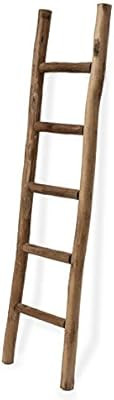 FUIN 5 Ft Wood Wall Leaning Decorative Ladders Shelves Rack for Blanket Quilt Towel Throws Scarve... | Amazon (US)
