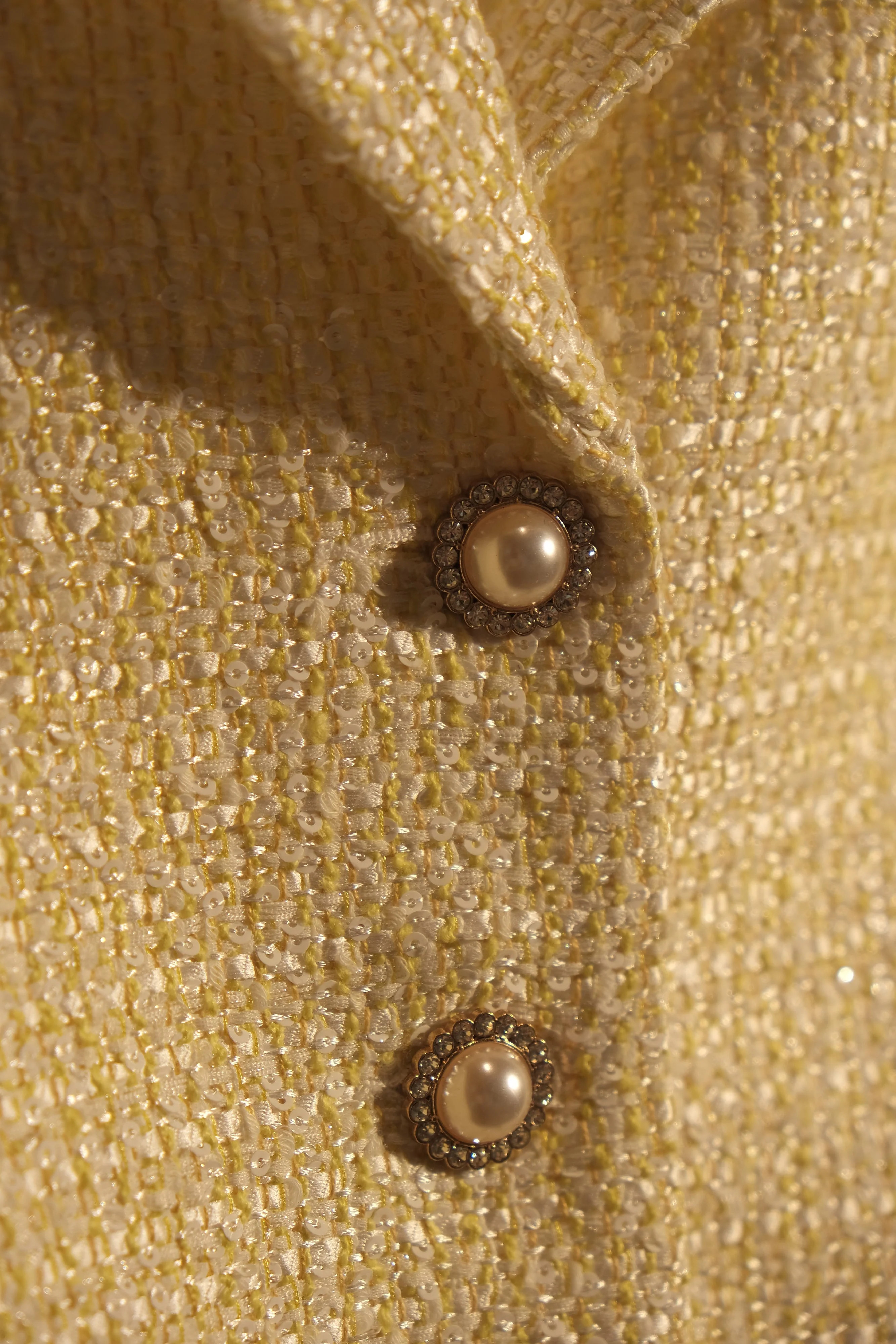 Mercer Tweed Top - Lemon | MESHKI US