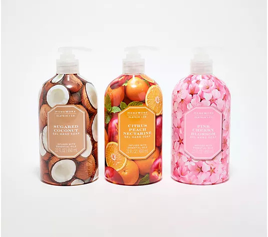 HomeWorx by Slatkin + Co. S/3 22oz Springtime Treats Soaps | QVC