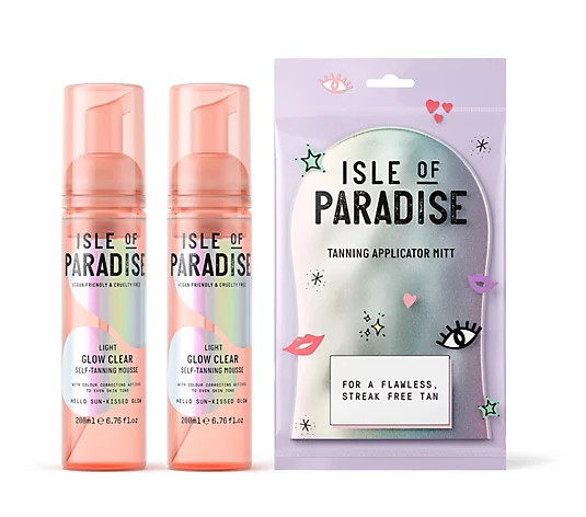Isle of Paradise Self Tanning Mousse Duo w/ Mitt - QVC.com | QVC