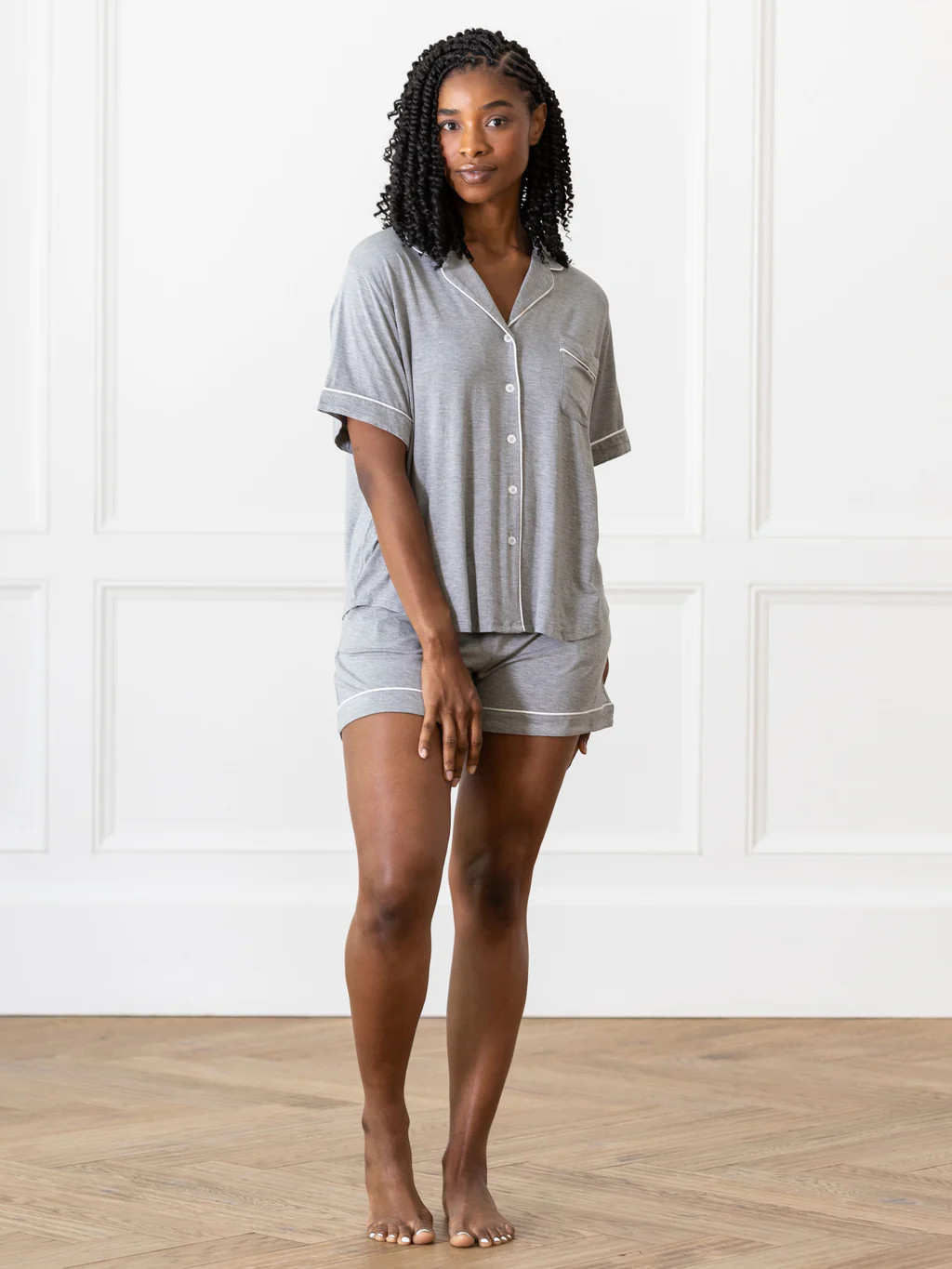 Women's Bamboo Stretch-Knit Short Sleeve Pajama Set | Cozy Earth