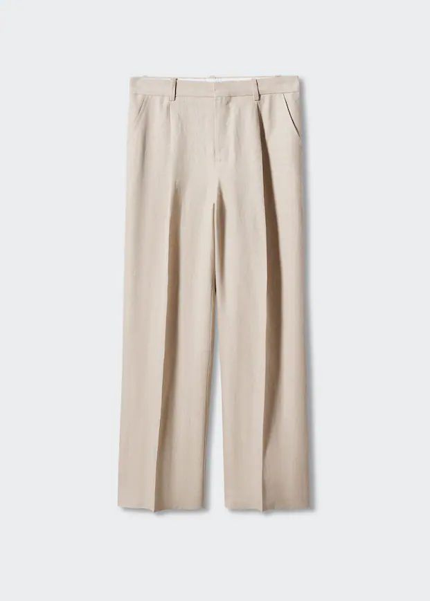 Linen suit trousers -  Women | Mango United Kingdom | MANGO (UK)