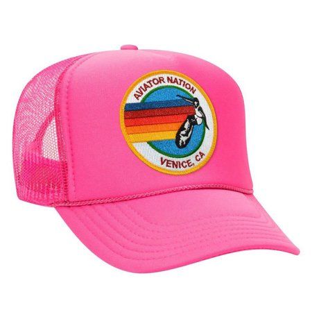 Aviator Nation Trucker Hats Mesh Cap Embroidery Bolt Baseball Cap Adjustable Snapback Washed Hat Fas | Walmart (US)