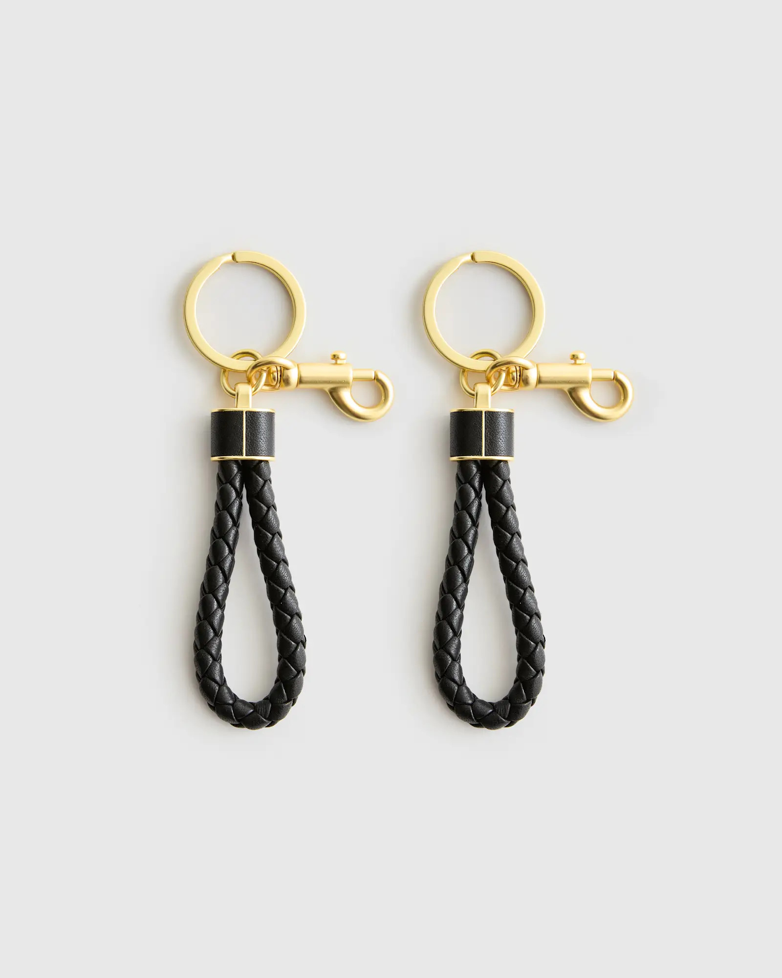 Italian Leather Braided Key Ring (2-Pack) | Quince