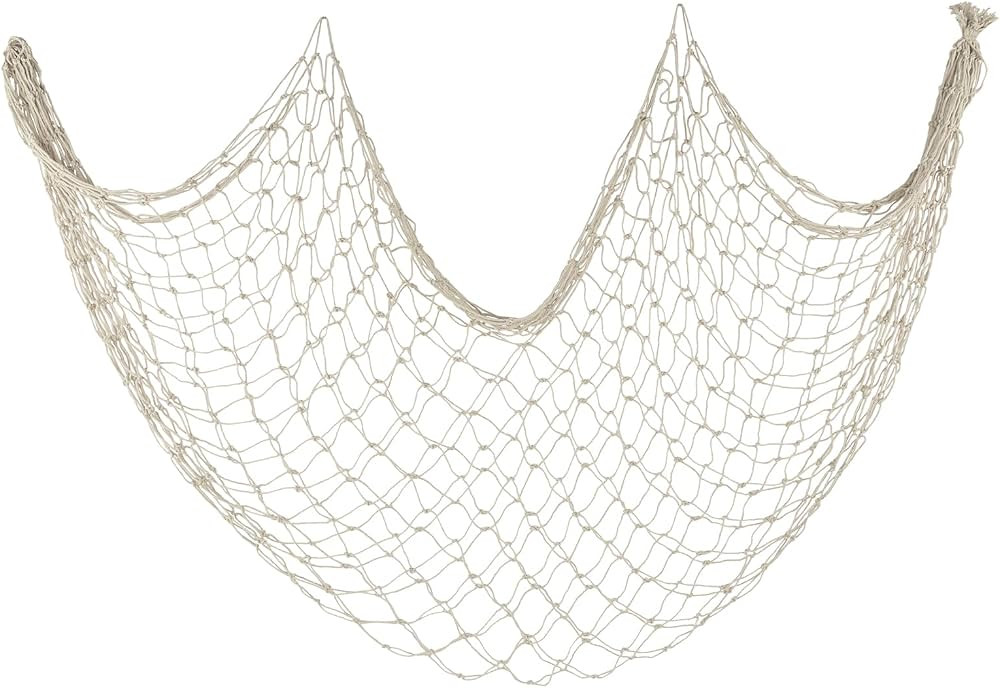 Decorative Fishing Net 80x40 Inch,Large Fish Nets for Party,Beige | Amazon (US)